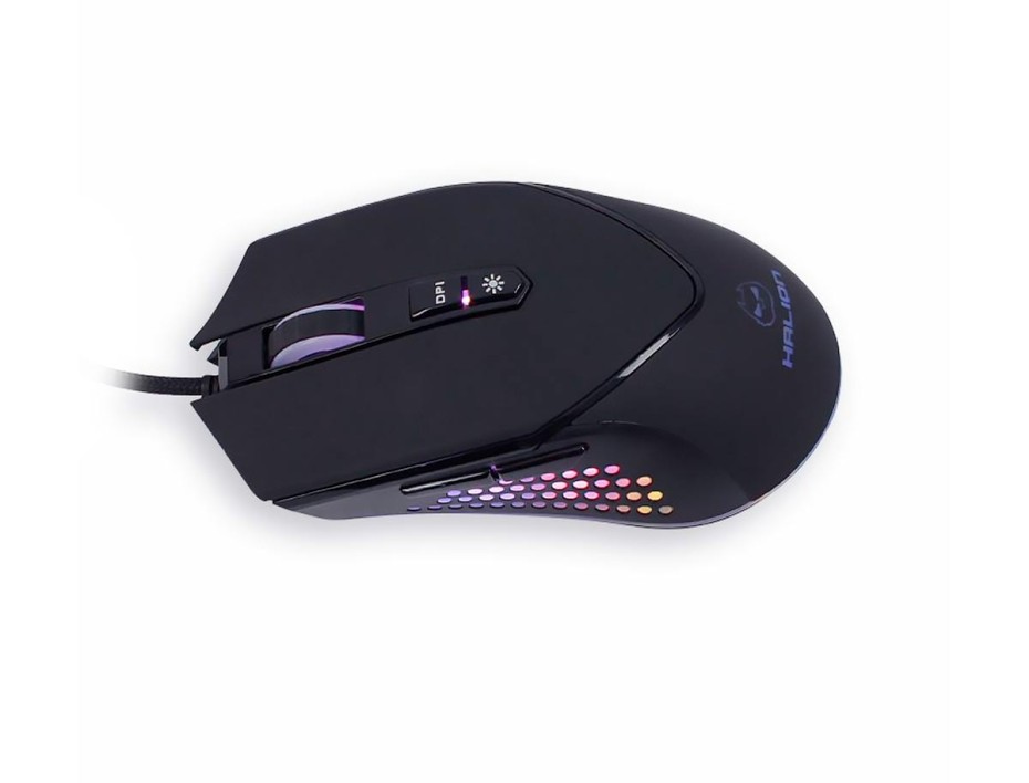 MOUSE HALION M913 CORE GAMING, SENSOR HASTA 2400 DPI, ILUMINACION RGB