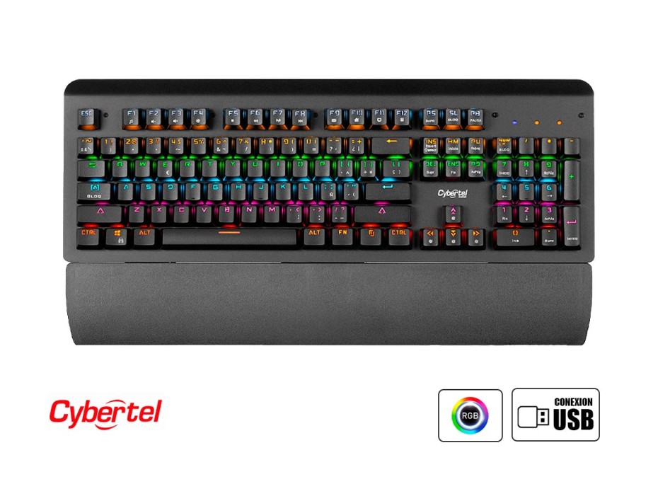 TECLADO CYBERTEL GAMER MECANICO, GK1003, CON ILUMINACION RGB LED, SNIPER (CBX GK1003)