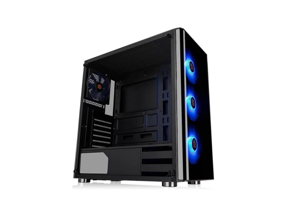 CASE THERMALTAKE V200 TG 600W NEGRO 1 PANEL VIDRIO 3 VENTILADORES ARGB (CA-3K8-60M1WU-02)