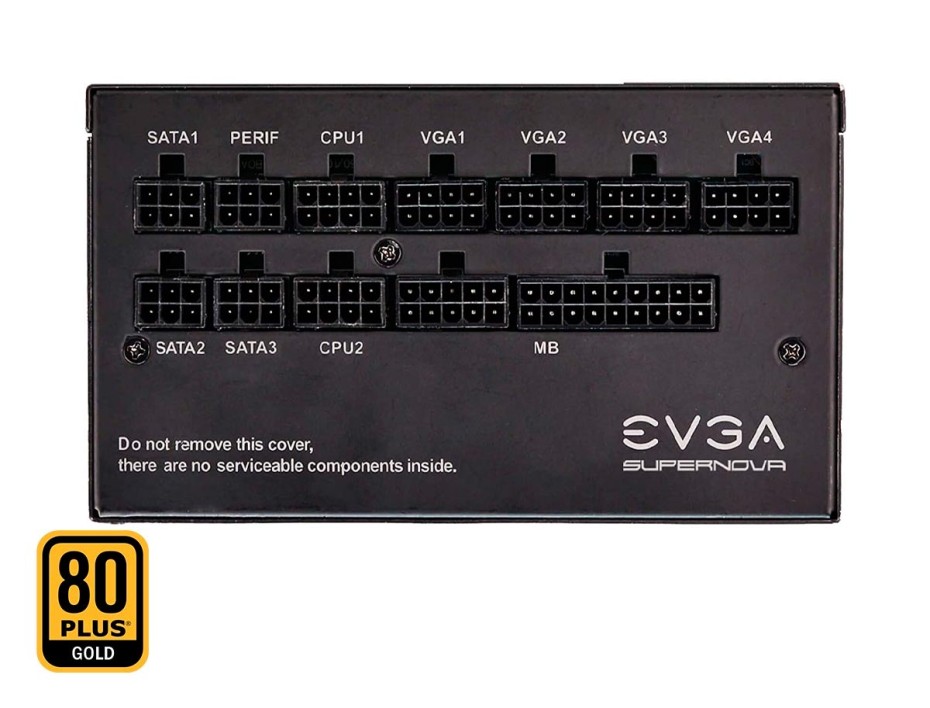 FUENTE DE PODER EVGA 1000W G5 ATX, NOVA GOLD 80 PLUS, MODULAR, COLOR NEGRO (220-G5-1000-X1)