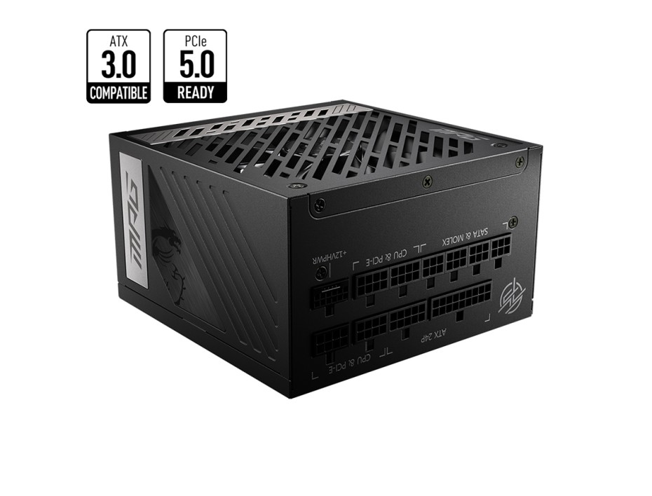 FUENTE DE PODER MSI 750W ATX, GOLD 80 PLUS, MPG A750G PCIE5, MODULAR, COLOR NEGRO (306-MPG A750G PCIE5)