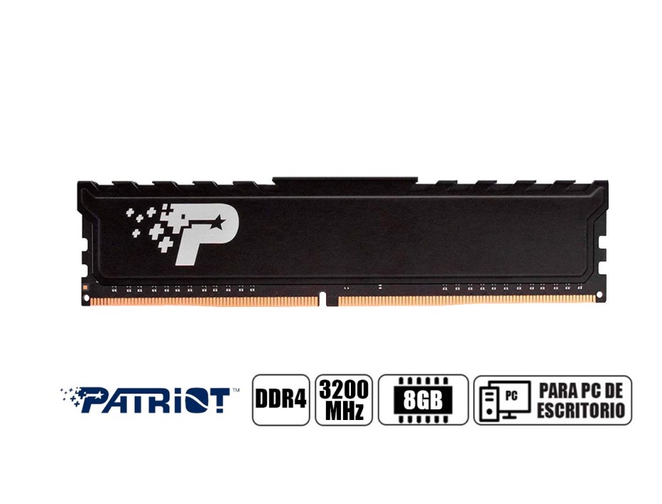 MEMORIA RAM PATRIOT DDR4 8GB SIGNATURE PREMIUM (PSP48G320081H1) 3200 MHZ