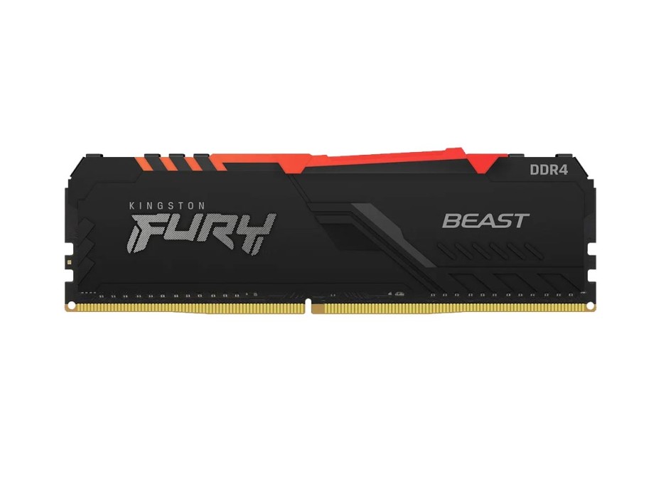 MEMORIA RAM KINGSTON DDR4 32GB, FRECUENCIA 2666 MHZ, FURY BEAST NEGRO, PARA PC DE ESCRITORIO (KF426C16BBA/32)