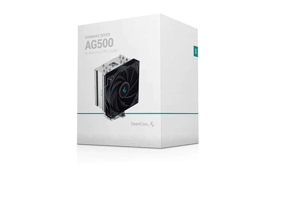 COOLER PARA PROCESADOR, DEEPCOOL AG500 ARGB, 157X129X136MM, RODAMIENTO HIDRAULICO, 1 VENTILADOR, MATERIAL DE ALUMINIO (R-AG500-BKANMN-G)