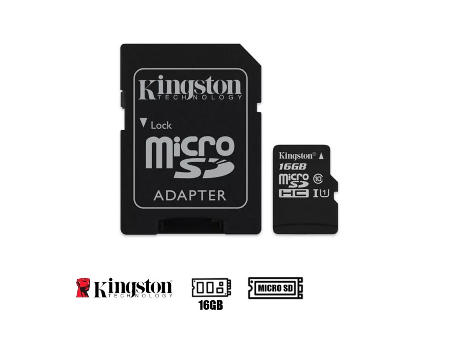 Memoria Micro Sd Kingston 16gb (sdcs/16gb) C/card Adaptador, Tarjeta Sd