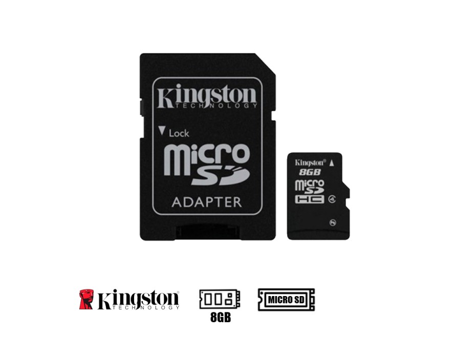 MEMORIA MICRO SD KINGSTON 8GB C/ CARD ADAPTADOR, TARJETA SD, PARA PC DE ESCRITORIO, LAPTOP, DISPOSITIVOS MOVILES, CAMARAS FOTOGRAFICAS (SDC4/8GB)