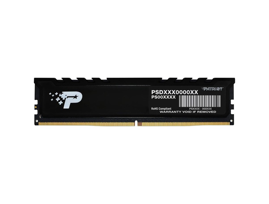 MEMORIA RAM PATRIOT DDR5 16GB, FRECUENCIA 4800 MHZ, SIGNATURE PREMIUM NEGRO, PARA PC DE ESCRITORIO (PSP516G480081H1)