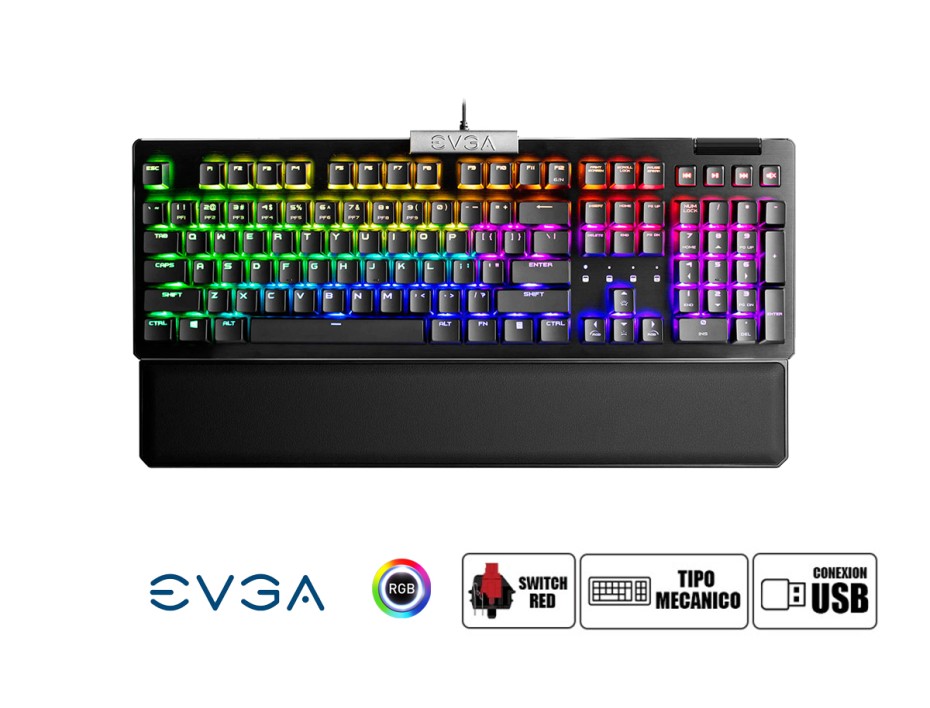 TECLADO EVGA GAMING MECANICO Z15 | SWITCH KAILH SPEED SILVE (821-W1-15US-KR)