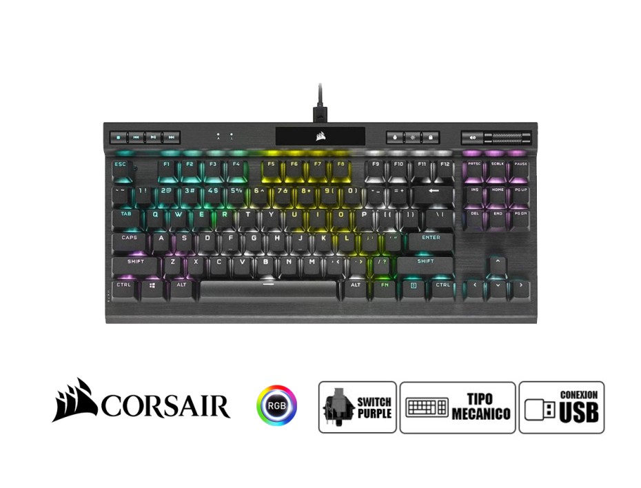 TECLADO CORSAIR GAMING K70 RGB TKL CHAMPIONS SERIES | CHERRY MX SPEED (CH-9119014-NA)