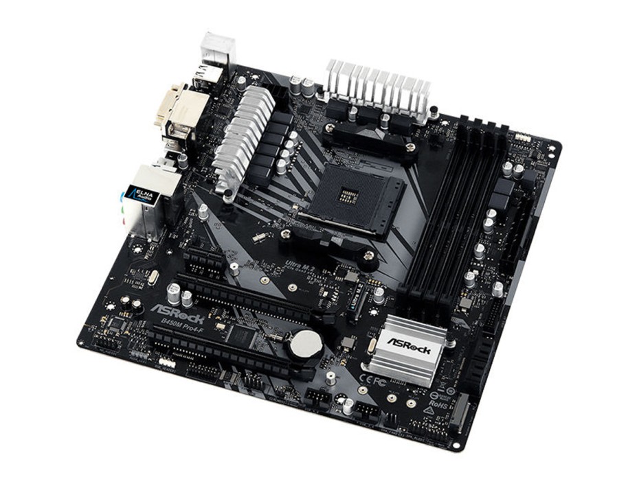 PLACA MADRE ASROCK B450M PRO4-F R2.0 (90-MXBEX0-A0UAYZ) SOCKET AM4 | RAM DDR4 BUSS 3200OC MHZ