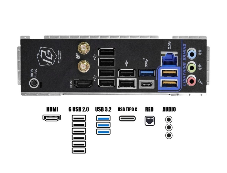 PLACA MADRE ASROCK B650E PG RIPTIDE WIFI, PARA PROCESADORES AMD RYZEN AM5, 4 RANURAS DE MEMORIA DDR5 HASTA 128GB BUSS 6600 (90-MXBL00-A0UAYZ)