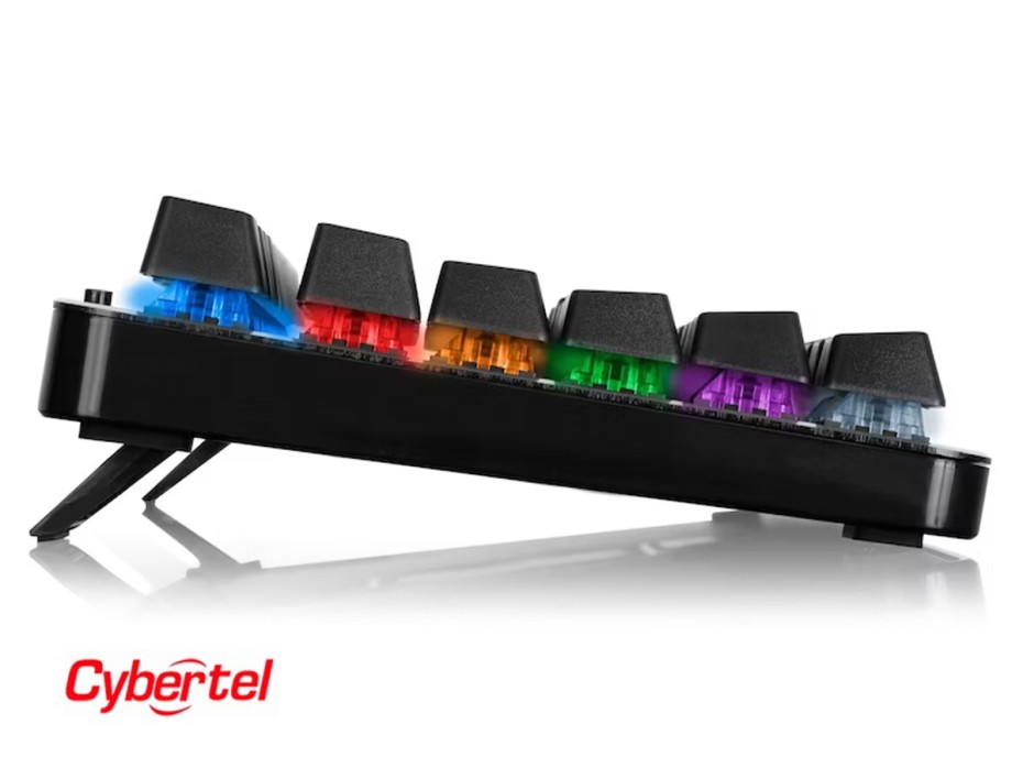 TECLADO CYBERTEL MECANICO, GAMER COMBAT KGX1000, TECLAS ANTI-GHOSTING, CON EFECTOILUMINACION LED RGB, CONEXION USB (CBX-KGX1000)