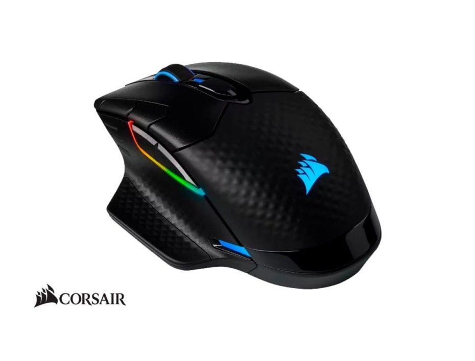 MOUSE INALAMBRICO CORSAIR DARK CORE RGB PRO SE, GAMING, HASTA 18,000 DPI, CON RECEPTOR USB, BLUETOOTH, 8 BOTONES (CH-9315511-NA)
