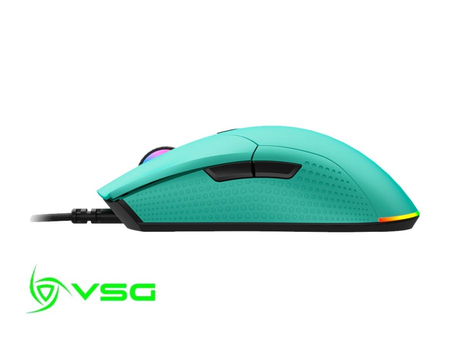 Mouse Vsg Aurora Gaming (vg-m430-azp) Hasta 7200 Dpi, 6 Botones, Rgb, Azul