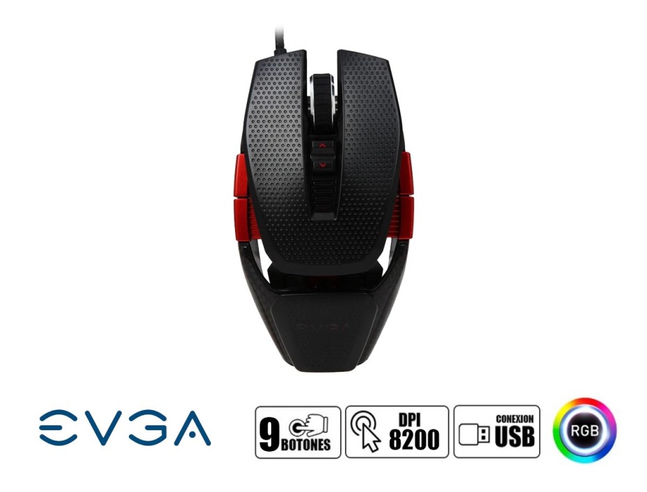 MOUSE EVGA GAMING TORO X10 CARBON ABSOLUTE CONTROL (901-X1-1102-KR)
