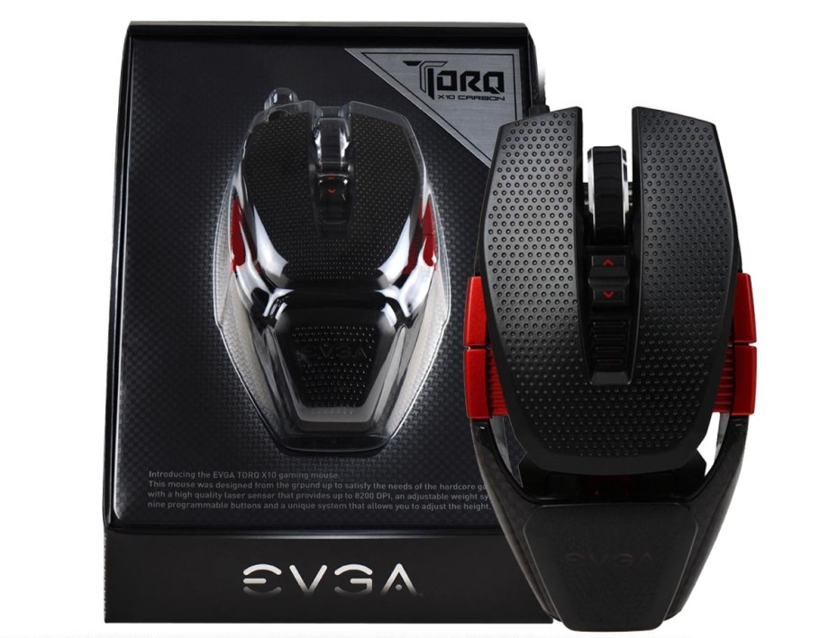 MOUSE EVGA GAMING TORO X10 CARBON ABSOLUTE CONTROL (901-X1-1102-KR)