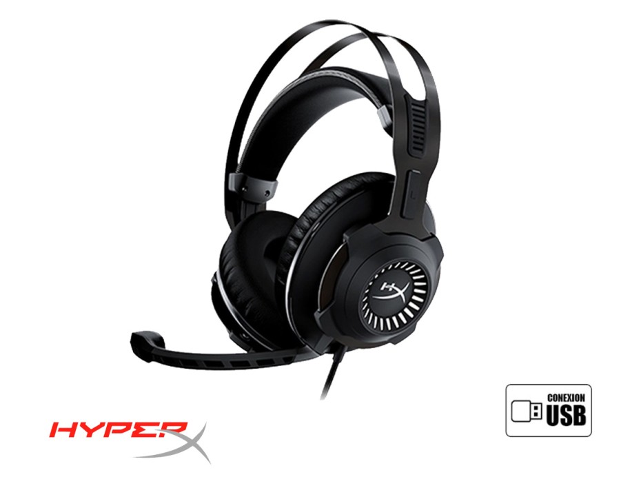 Auricular Hyperx Cloud Revolver Gaming 7.1, Con Microfono, Conexion Usb, Control De Volumen, Almohadillas Suaves, Color Negro (hhsr1-ah-gm/g)