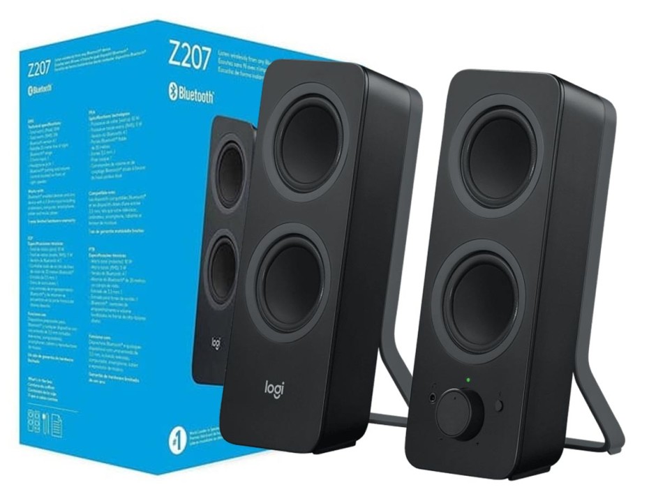 PARLANTE LOGITECH Z207, BLUETOOTH 5.0, BOTON PARA SUBIR BAJAR EL