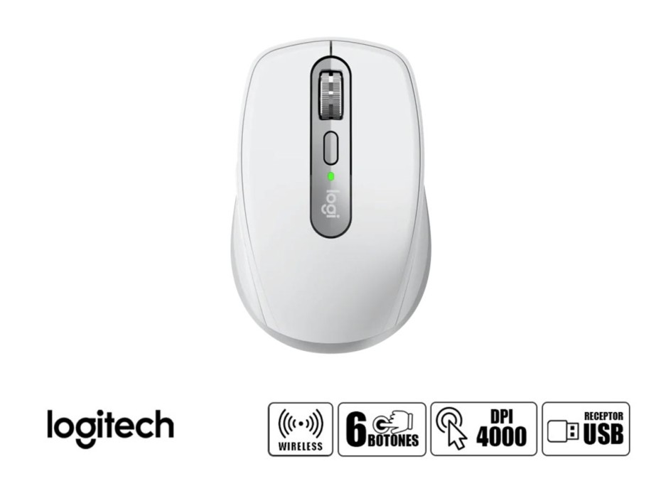MOUSE INALAMBRICO LOGITECH MX ANYWHERE 3 BLUETOOTH PALE GREY (910-005985)
