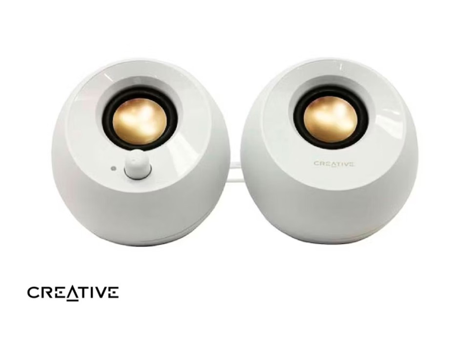 Parlante Creative Pebble 4.4 Watts (51mf1680aa001) Interfaz Usb, Frecuencia 100 Hz -17000 Khz, Blanco