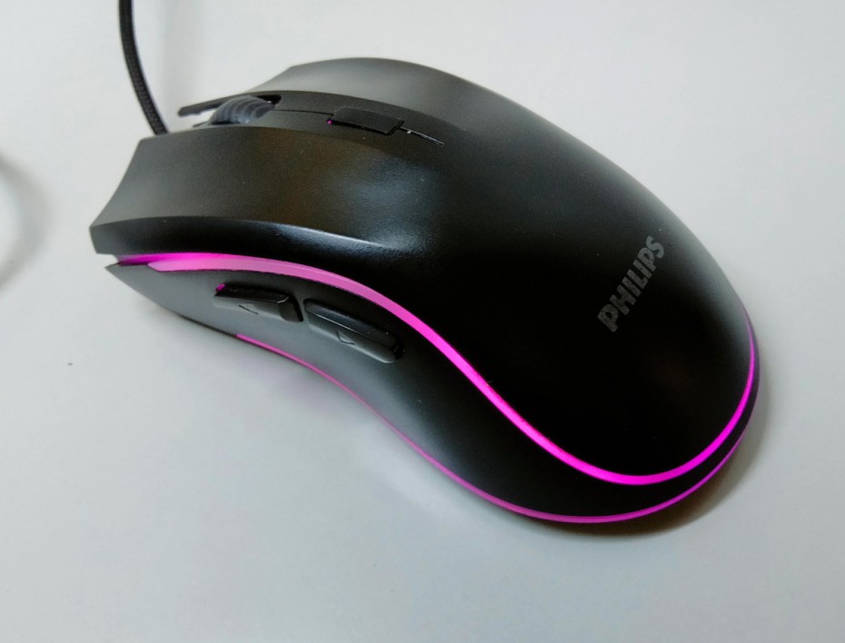 Mouse Philips G403 Gaming, Brighten Up Sensor Hasta 6400 Dpi, Iluminacion Rgb, Con 6 Botones Programables, Conexino Usb, Color Negro (spk9403b/00)