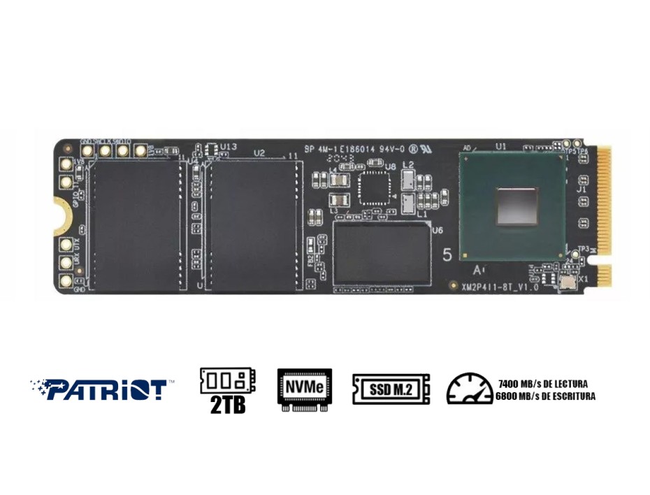 DISCO SOLIDO SSD M.2 PCIE PATRIOT 2TB VP4300 2280, GEN4, NVME, SS SOLIDO, PARA PC, LAPTOP Y PLAY STATION 5, LECTURA 7300MB/S(VP43002TBM28H)