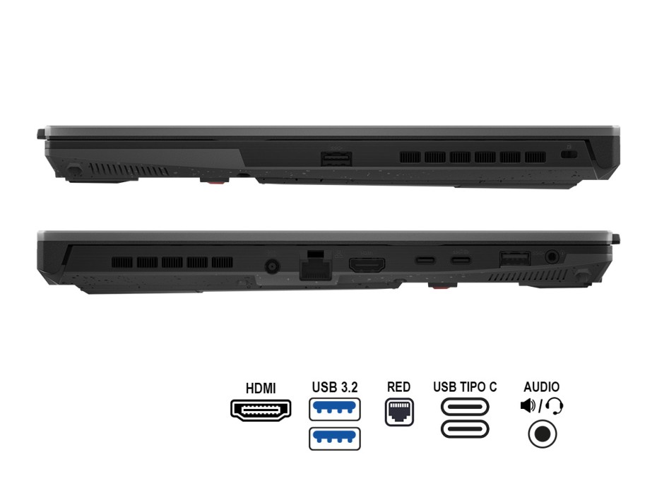 LAPTOP ASUS TUF GAMING F15 GAMING FX507ZC4-HN005, CORE I5 12500H, 15.6" FHD, SSD 512GB, 8GB RAM, RTX 3050 4GB,FREEDOS, 12GEN. ( FX507ZC4-HN005)