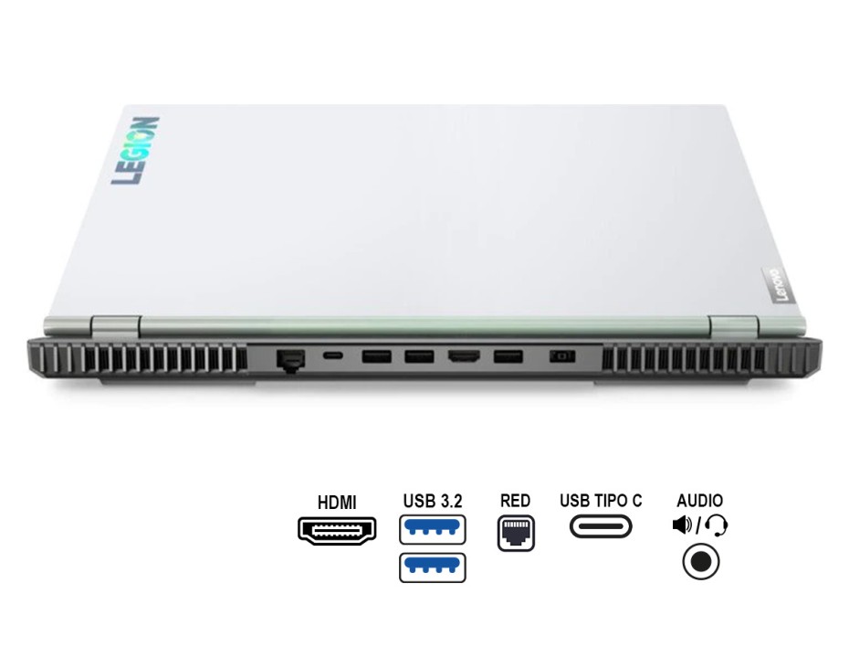 LAPTOP LENOVO RYZEN 5 5600H GAMER, LEGION 5 15ACH6A, PANTALLA 15.6" WQHD IPS, RAM 16GB, DISCO SSD 512GB, VIDEO RX 6600M 8GB, WINDOWS 11 (82NW006SAR)
