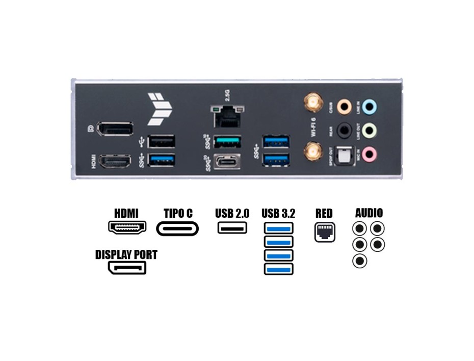 PLACA MADRE ASUS TUF GAMING B760-PLUS WIFI D4, PARA PROCESADORES INTEL LGA 1700, MEMORIA DDR4 DE 4 SOCKET HASTA 192GB BUSS 7200 MHZ (90MB1DF0-M0AAY0)