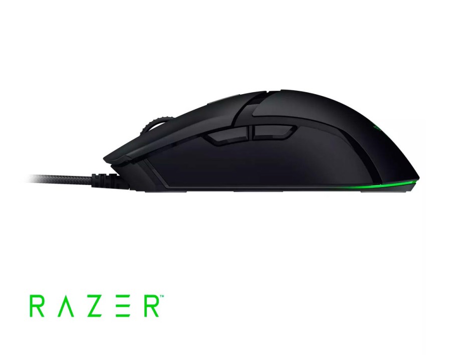 MOUSE RAZER COBRA GAMING, COBRA CHROMA RGB LIGHTWEIGHT, HASTA 8500 DPI CON RECEPTOR USB DISEÑO ERGONOMICO 8 BOTONES NEGRO ( RZ01-04650100-R3M1)