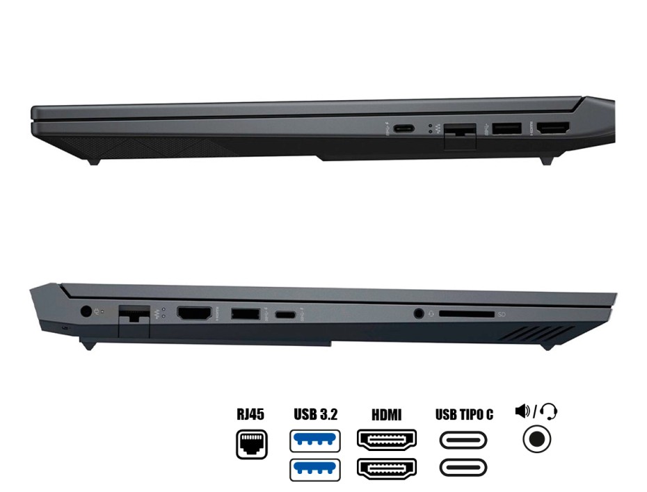 LAPTOP HP RYZEN 5 7535HS VICTUS 15-FB1013, PANTALLA 15.6 FHD 144HZ, RAM 8GB, DISCO SSD 512GB, RTX 2050 4GB NVIDIA, WINDOWS 11 (845A2UA#ABA)