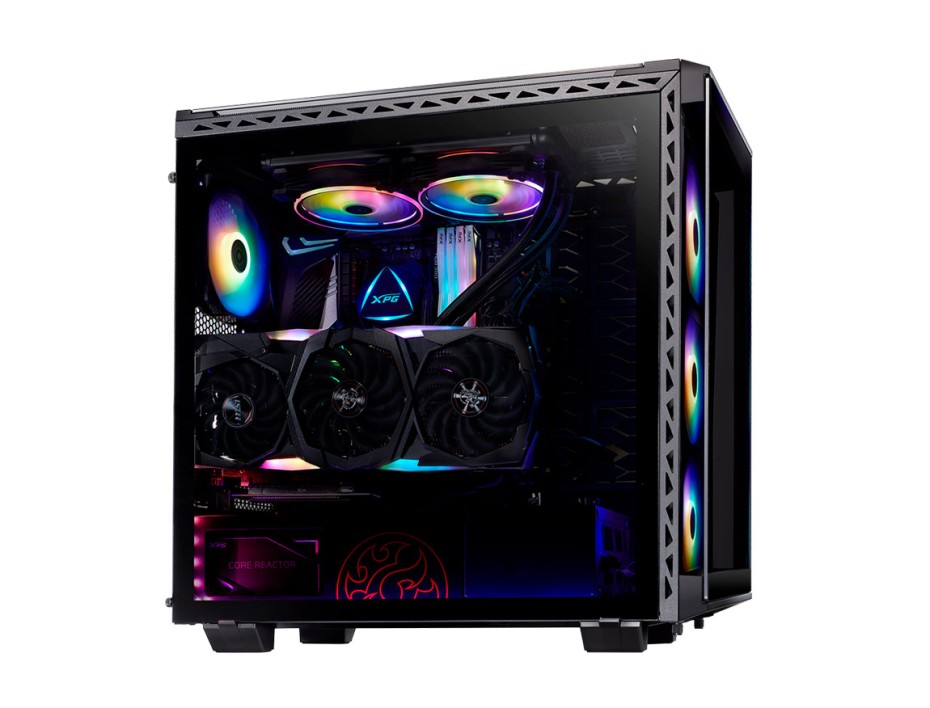 Case Xpg Battlecruiser Ii Black S/fuente (battlecruiseriist-bkcww) Panel De Vidrio, 4 Ventiladores, Led Argb, Negro