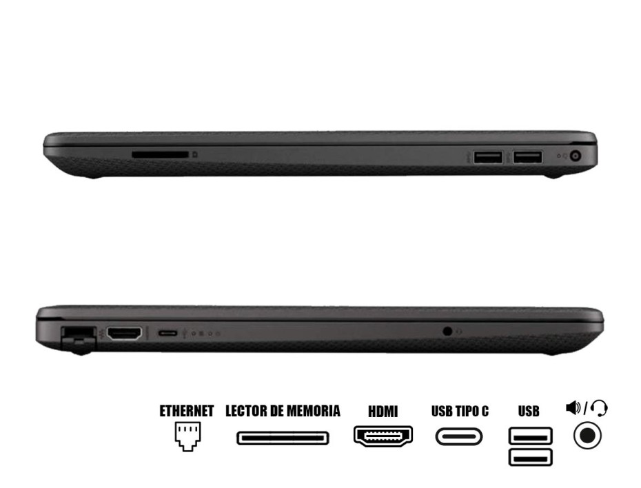 LAPTOP HP CORE I5 1235U 3.30 240 G9, PANTALLA 14 PULGADAS HD, RAM 8GB, SSD 512GB, WINDOWS FREE, (7P9A6LA)