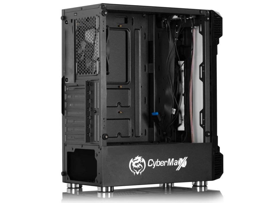 CASE CYBERTEL CYBER SAMURAI SIN FUENTE, BLANCO CON PANEL LATERAL VIDRIO TEMPLADO, 1 VENTILADOR STRIPE LED RGB, 3 PUERTOS USB, (CBX5021)
