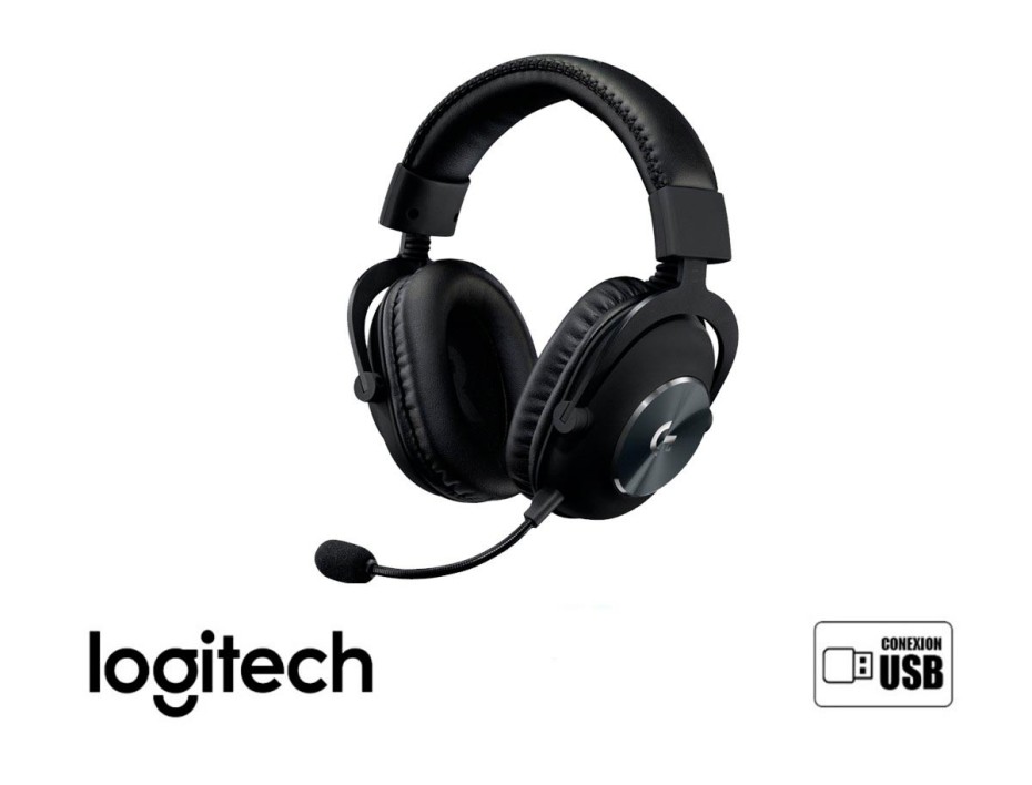 AURICULAR LOGITECH PRO GAMING, CON MICROFONO, CONEXION USB, CONTROL DE VOLUMEN, ALMOHADILLAS SUAVES, C/ NEGRO (981-000811)