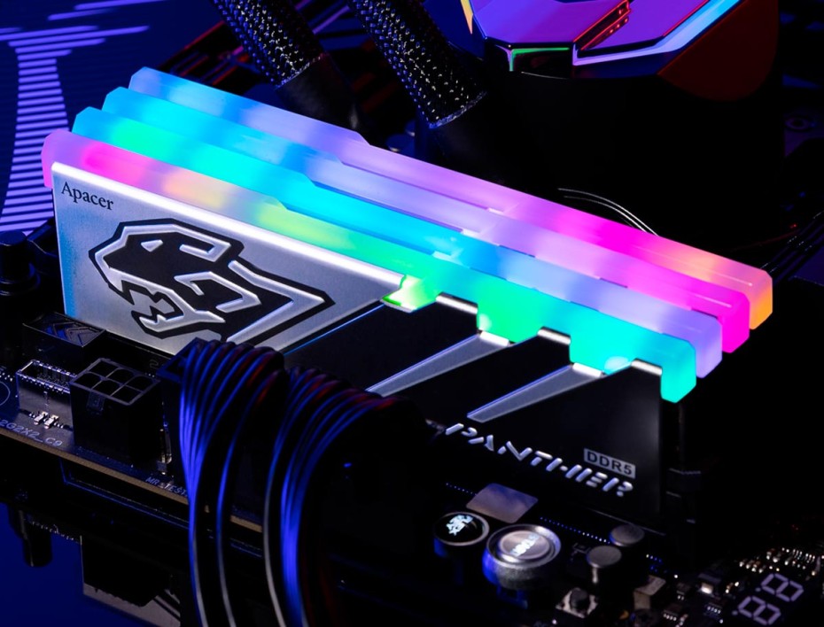 MEMORIA RAM APACER DDR5 32GB, FRECUENCIA 5200 MHZ, RGB, PANTHER DDR5, PARA PC DE ESCRITORIO ( AH5U32G52C5229BAA-1 )