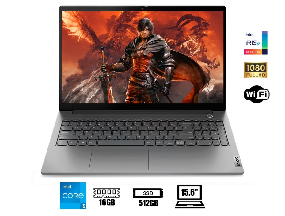LAPTOP LENOVO THINKBOOK 15 G4 IAP 15.6" FHD TN, CORE I5-1235U 0.9/4.4GHZ 16GB DDR4-3200, SSD M.2 512GB, WINDOWS 11 PRO ESPAÑOL (21DJ00GLLM)