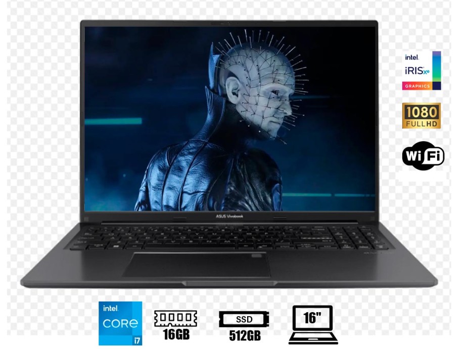 LAPTOP ASUS X1605ZA-MB291, 16.0" WUXGA IPS, CORE I7-1255U 1.7 / 4.7GHZ, RAM 16GB DDR4 SODIMM, SSD M.2 512GB, S/S (90NB0ZA3-M00EY0)