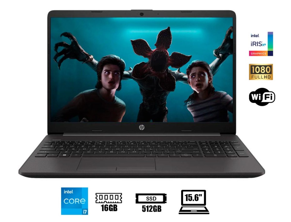 LAPTOP HP 250 G9, 15.6 PULGADAS HD, CORE I7-1255U 3.50 / 4.70GHZ, 16GB DDR4-3200MHZ, SSD M.2 512GB, S/S (7C6J7LA#ABM)
