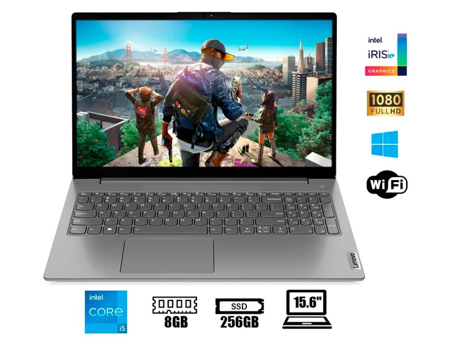 LAPTOP LENOVO V15 G3 IAP 15.6" FHD TN, CORE I5-1235U 1.3 / 4.4GHZ, 8GB DDR4-3200MHZ, SSD M.2 256GB, S/S (82TT00CWLM)