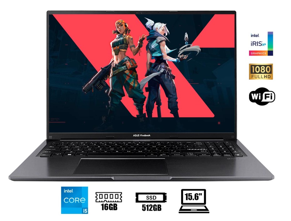 Laptop Asus Core I5-12500h X1605za-mb292 (90nb0za3-m00ez0) 16.0" Wuxga, 16gb Ddr4, Ssd M.2 512gb, S/s, Esp, 12gen.