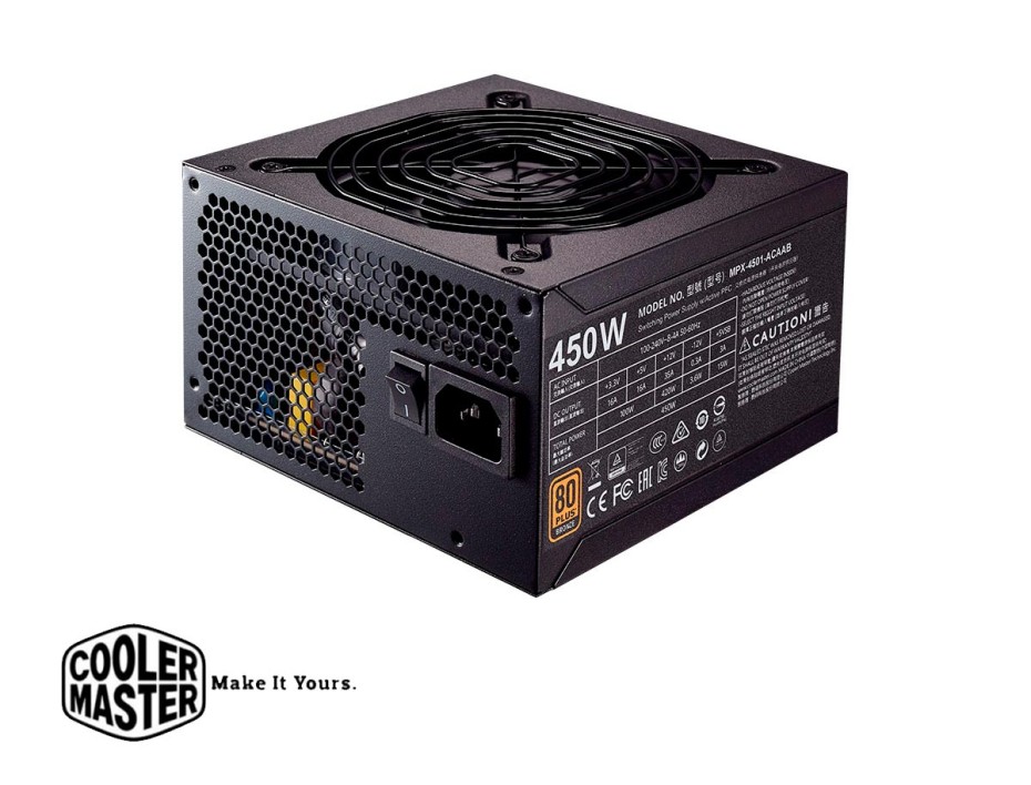 FUENTE DE PODER COOLER MASTER 450W BRONZE 80 PLUS, NWE 450 V2, COLOR NEGRO (MPE-4501-ACAAB-US)