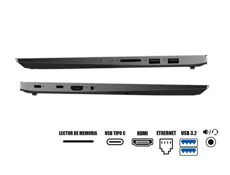 LAPTOP LENOVO 5 14ALC05 AMD RYZEN™ 7 5700U, SSD 512GB, RAM 8GB, 14" FHD TOUCHSCREEN WIN11 GRAPHITE GRAY BACKLIT KEYBOARD FP READE (82LM00UEUS)