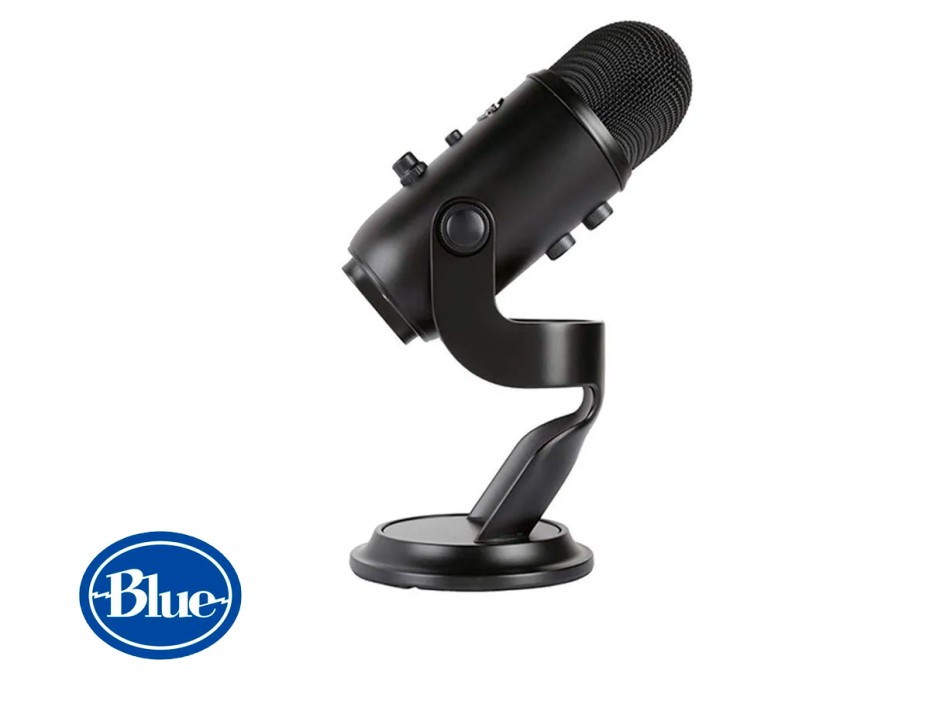 MICROFONO BLUE YETI STREAMING CARDIOID, TIENE SALIDA DE AURICULARES SIN LATENCIA, CONEXION USB, PARA PC, OMNI-BI LED BLACK (988-000504)