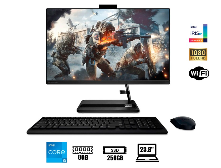 ALL-IN-ONE LENOVO IDEACENTRE3 24ITL6  I5 - 1135G7, 23.8'', 8GB, SSD M.2  256GB, WIN 11PRO