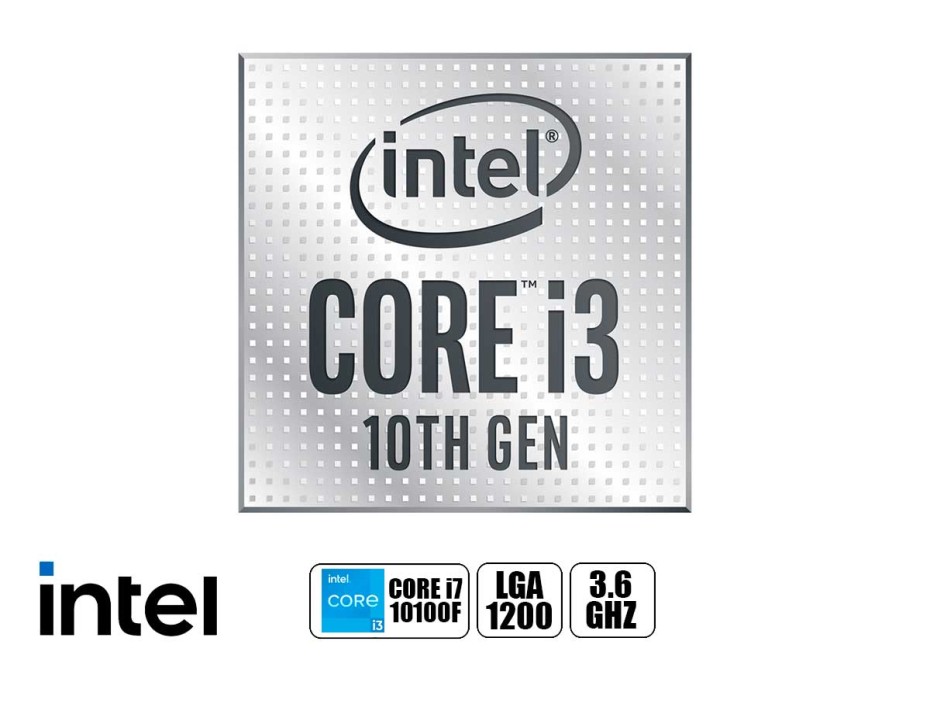 PROCESADOR  INTEL CORE I3 10100F 3.6GHZ OEM, 6MB, 4 NUCLEOS, LGA 1200 (BX8070110100F)