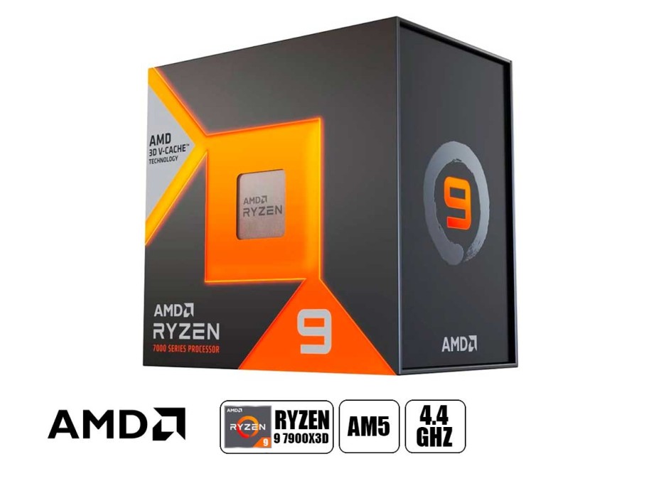 Procesador Amd Ryzen 9 7900x3d 4.4ghz Hasta 5.6ghz 128mb (100-100000909wof) Am5, 12 Nucleos