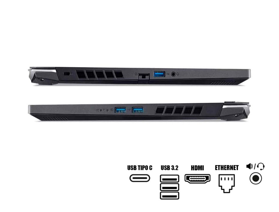 LAPTOP ACER NITRO 5 AN515-58-76ND GAMING CORE I7-12700H, 15.6" FHD, SSD 512GB, RAM 16GB, RTX 3060 6GB,165HZ,WIN11, SHALE BLACK, 12GEN. (NH.QHYAA.002)