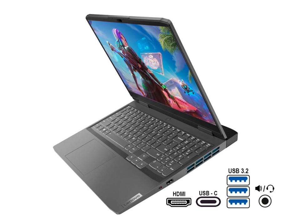 LAPTOP LENOVO LOQ 15IRH8 GAMING CORE I7-13700H, 15.6" FHD, SSD 1TB, RAM 16GB, RTX 4060 8GB,144HZ IPS, WIN11, STORM GREY, 13GEN. (82XV00CBUS)