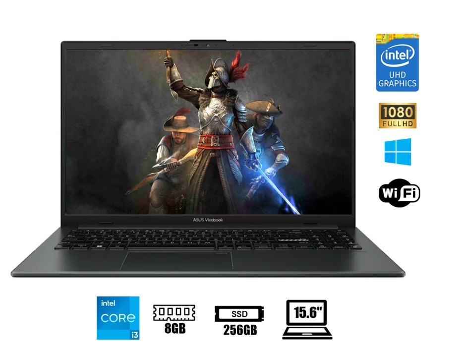 Laptop Asus Core I3-n305 Vivobook Go 15 E1504ga-nj191 (90nb0zt2-m00810) Pantalla 15.6", Ram 8gb, Ssd 256gb, Windows Free, 12gen.